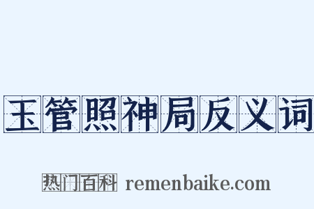 玉管照神局反义词是什么意思的图片